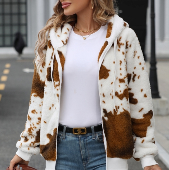 Warm Fuzzy Zip-Up Hooded Jacket - Picture 6 of 7